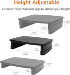Amazon Basics Height Adjustable Rectangular Computer Monitor Riser Desk Stand - Image 5