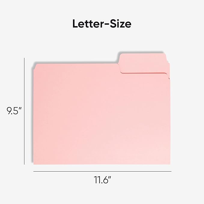 Smead Standard File Folders, 1/3-Cut Tabs, Letter Size - Image 2