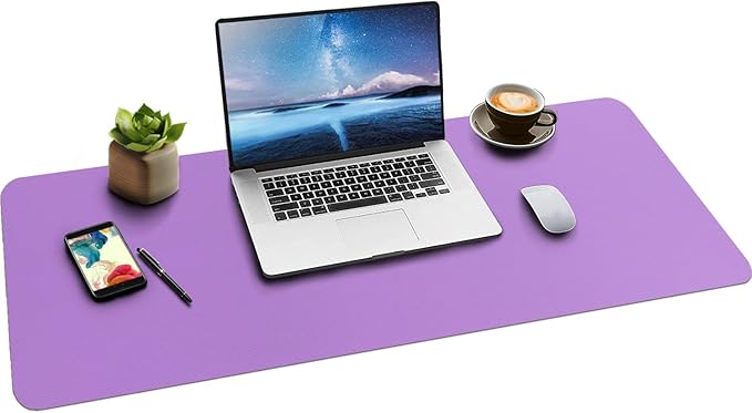 Boutilon Leather Desk Pad Protector, Non-Slip Mouse Pad, Laptop Desk Pad - Image 9
