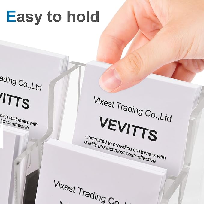 Clear Vertical Business Card Holder - Image 4