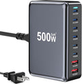 500W USB C Fast Charger Block, 8 Port USB Charging Station, GaN Ⅲ Pro Double by LMSEP