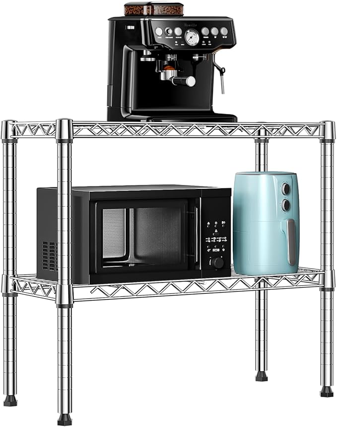 MZG 220 lbs 2 Tier Storage Rack Metal Wire Shelving Unit, Storage Standing by MEIGAOPLASTICANDMETALHKCOLIMITED