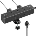 Flat Plug Desk Clamp Power Strip 15FT, 40W Total Fast Charging Station by AcozvinPowerStrip