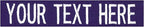 Custom Uniform Name Tapes Solid Colors. Purple Fabric, 5 Inch Hook Fastener by NORTHERNSAFARI