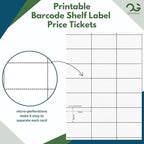 OfficeGear Shelf Edge Barcode Price Ticket Labels 21-up 38x70mm Custom - Image 2