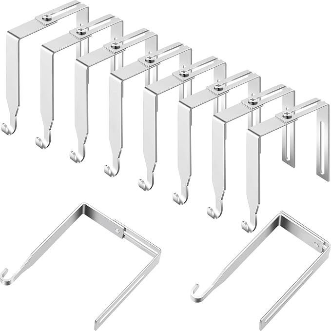 Amylove 8 Pcs Adjustable Cubicle Hanger Universal Partition Metal Cubicle Hooks by Amylove