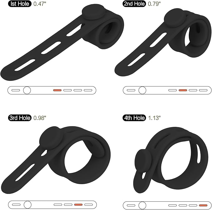 Donruby 24Pcs Silicone Cable Ties - Image 3
