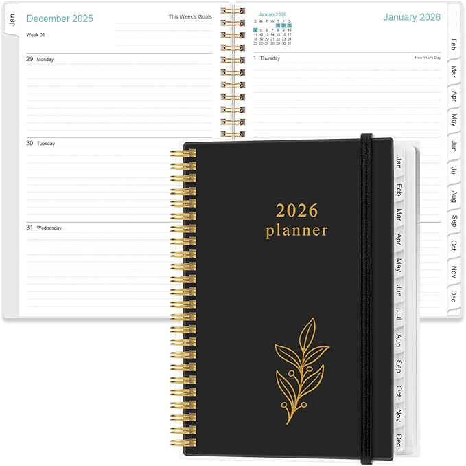 2026 Planner - Planner 2026 from January 2026 - December 2026, Weekly & Monthly by Heveboik