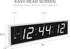 Ivation Oversized 36" Large Digital LED Clock | Big Digital Clock - Image 2