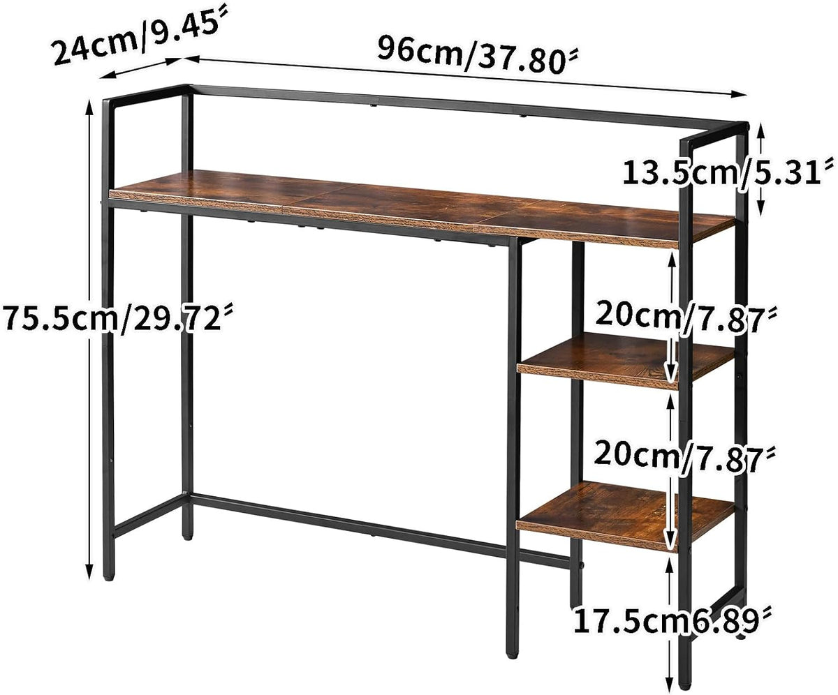 IBUYKE Desk Shelf,Computer Desktop Bookcase,37.8 Inch Multipurpose Wood Desk ...