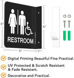 Faittoo Restroom Sign, Bathroom Signs, 6 x 6 Inches Acrylic Sign, - Image 2