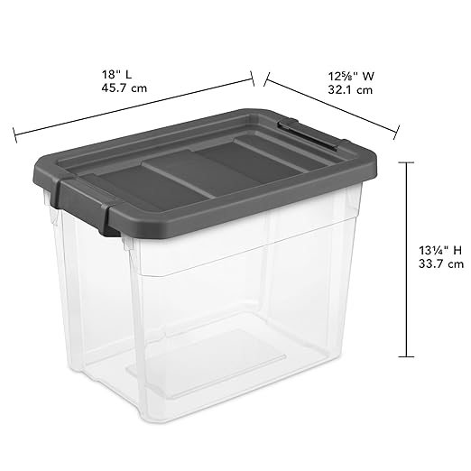Sterilite 12-Pack Modular Stacker Box, Durable Clear Plastic Storage Bins - Image 2