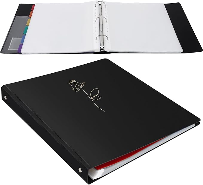 Uquelic 50-Pocket Binder with Plastic Sleeves - Image 8