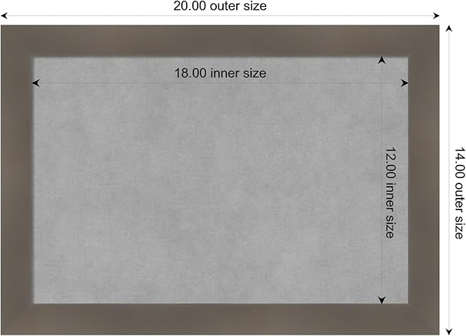 Amanti Art Grey Framed Magnetic Board 14x20 Small Vision Board - Image 3