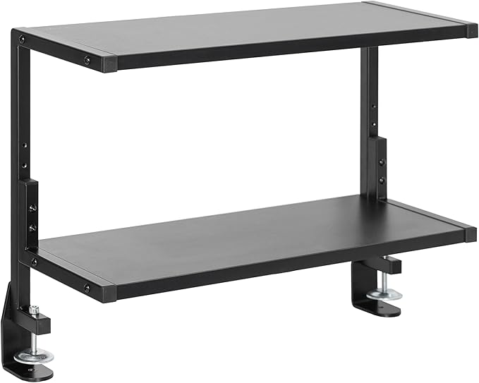 VIVO Clamp-on 24 inch Above or Below Desk 2-Tier Shelving Unit by VIVO