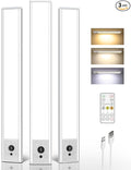 EZVALO 3 Pack Under Cabinet Lighting, 4000mAh Rechargeable Motion Sensor Light by EZVALO