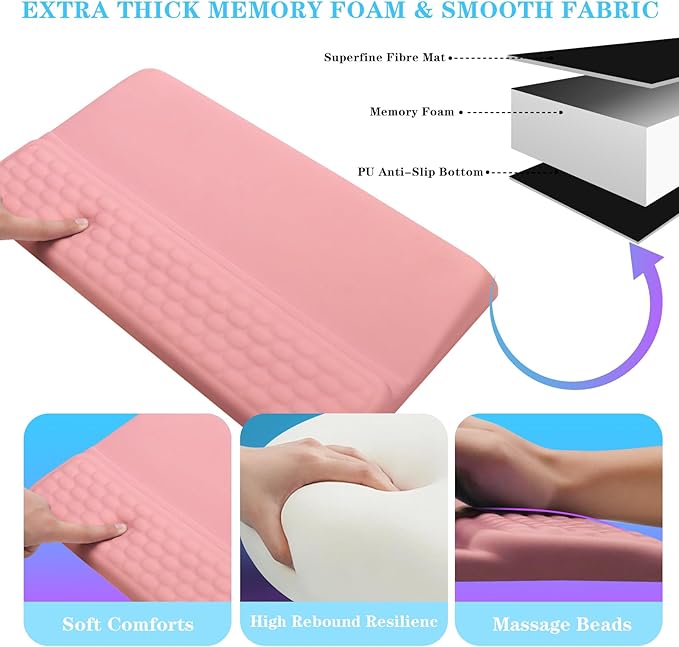 Computer Keyboard Stand with Wrist Rest, Ergonomic Tilted Keyboard Holder - Image 4