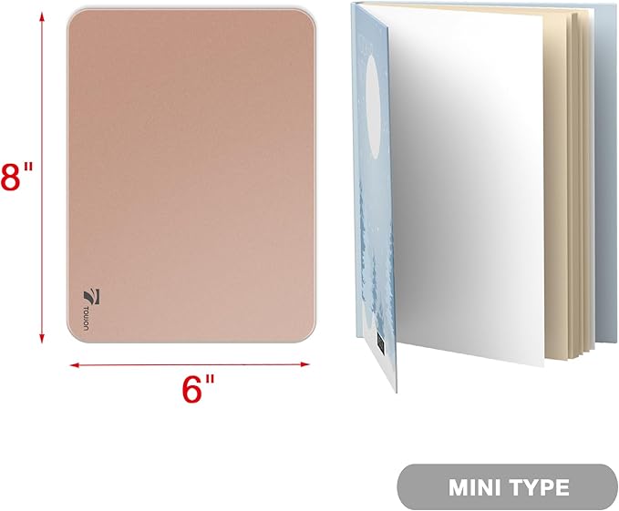 Rose Gold Glossy Mirror Mini Desktop Pure Glass Whiteboard, Small Desktop Dry - Image 7
