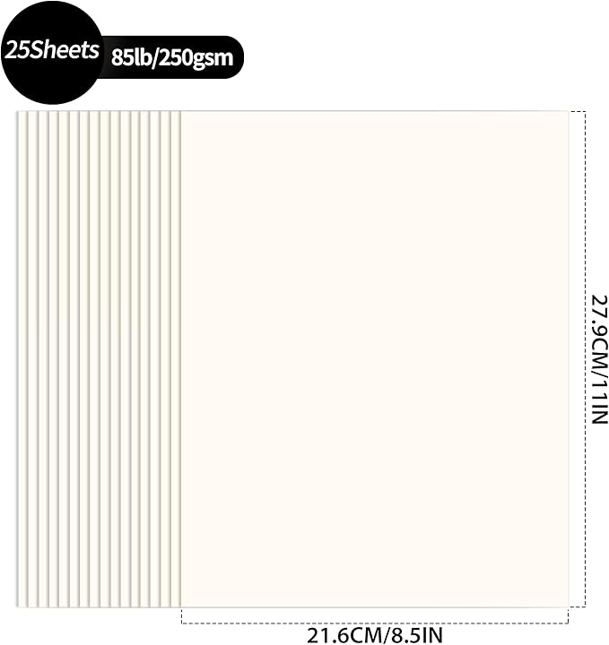 25 Sheets Creamy White Cardstock - Image 2