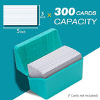 H4D Index Card Holder 3x5, Index Card Box Organizer Case, 3x5 Flash Note Card - Image 3