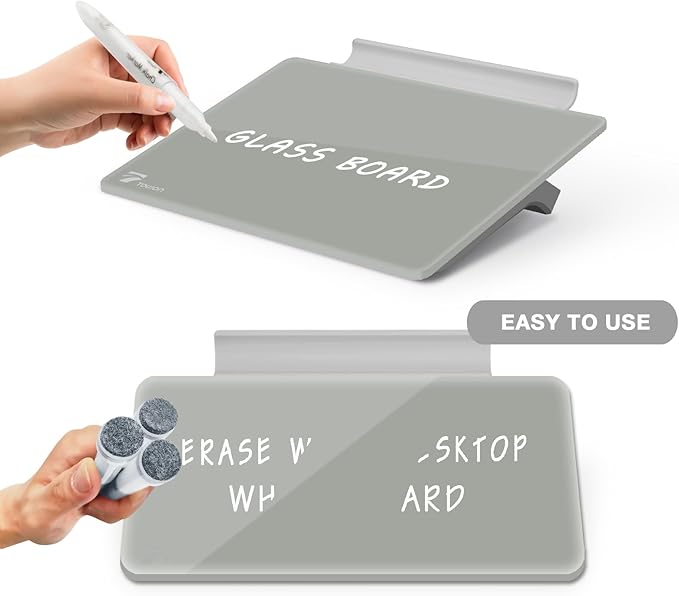 TOWON Small Glass Dry Erase Board, Desk White Board - Image 4