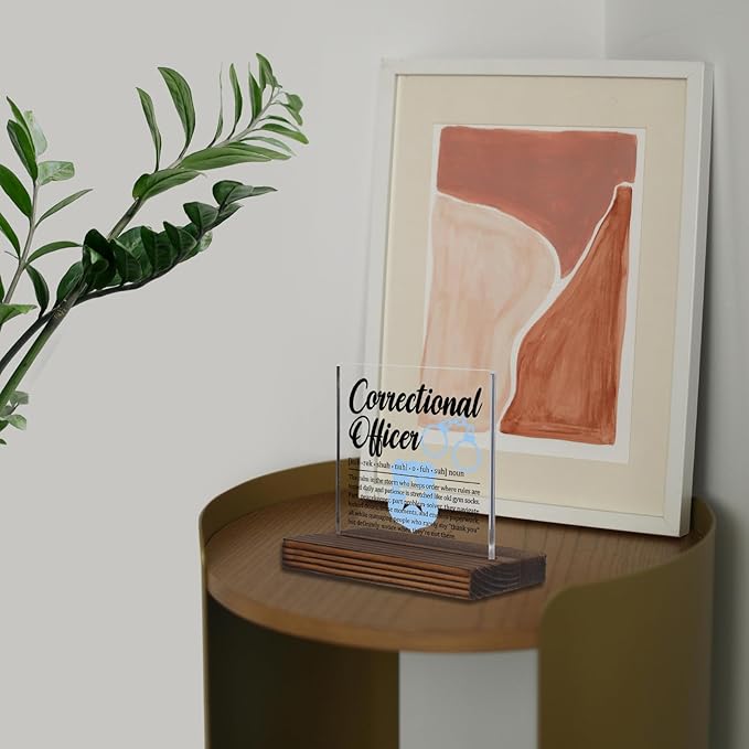 Correctional Officer Gift Desk Sign, Thank You Plaque - Image 5