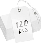 Uniclife 120 Pcs White Plastic Tags by UnicLife