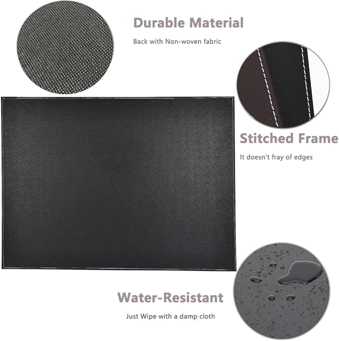 KINGFOM Desk Pad & Mat 24" x 18" Protector Large Mouse Pad PU Leather - Image 6