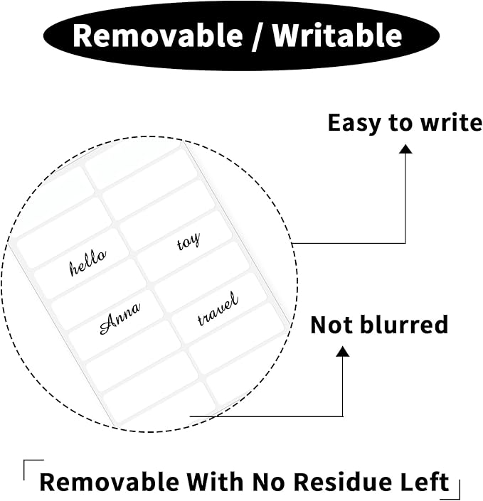 Blank Removable Labels, 1x3 Inch White Freezer Labels - Image 2