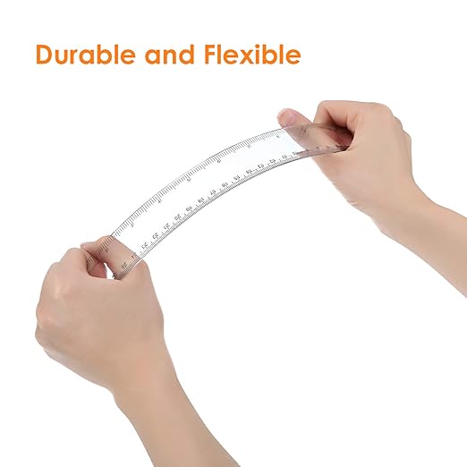 Eboot 50 Pack 12 Inch Rulers Bulk Clear Plastic Ruler Measuring Tool - Image 4