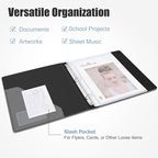 Uquelic 50-Pocket Binder with Plastic Sleeves - Image 2