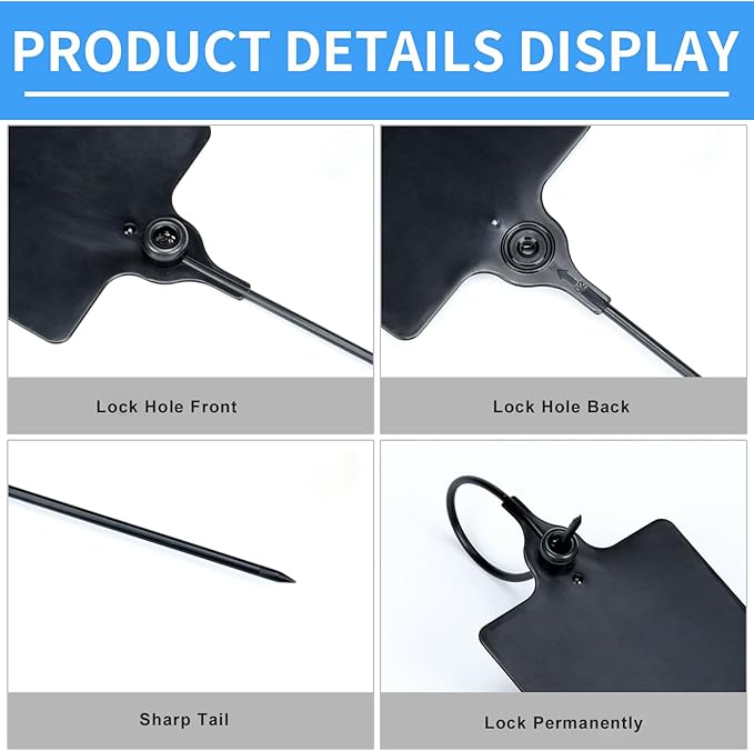 100 Black Plastic Tags Shipping Tags Water Proof Tags - Image 6
