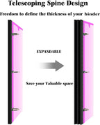 INFUN 1 Inch Telescoping 3 Ring Binder - Image 2