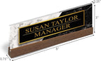 Artblox Personalized Office Desk Name Plate and Business Card Holder | Clear - Image 2