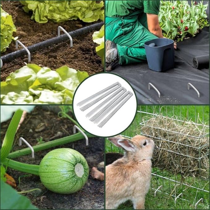 FEED GARDEN 6 Inch 200 Pack Galvanized Landscape Staples 11 Gauge Anti-Rust - Image 7