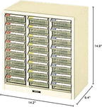 Nakabayashi PC-24 Pick Case, Shallow 8 Tiers, Ivory