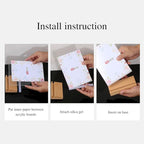 TONICE® 3 Pack 5x7 Acrylic Sign Holder Slant Back Design L Shape Clear Acrylic - Image 4