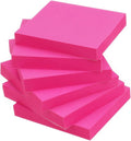 Early Buy Sticky Notes 3x3 Self-Stick Notes Rose Red Color 6 Pads, 100 by EarlyBuy