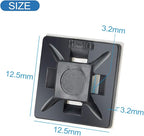 XHF 200 PCS 1/2" Black Self Adhesive Cable Zip Tie Mounts Wire Cable Clips - Image 3