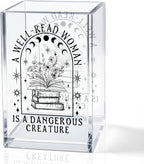 QYUVK A Well-read Woman Is A Dangerous Creature Acrylic Pencil Holder Cup by QYUVK