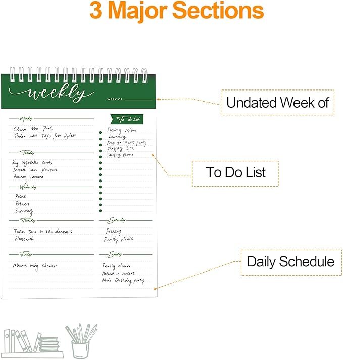 Weekly Planner Notebook, To Do List Notepad - Image 2