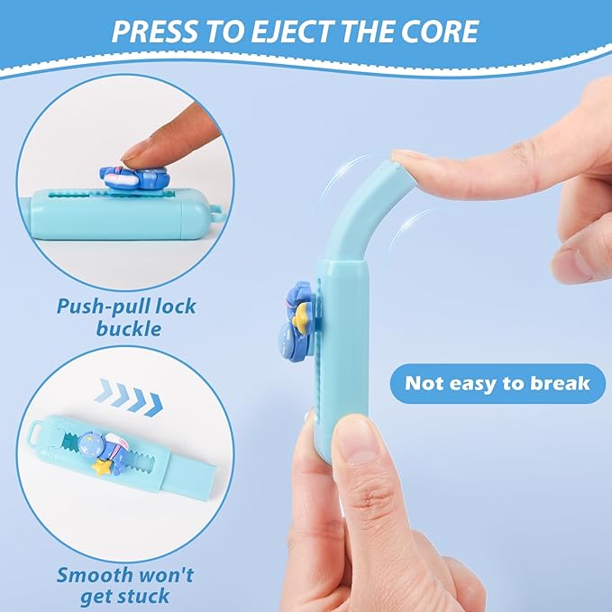 24 Pcs Cute Retractable Eraser for Pencils Cute School Supplies Kawaii Erasers - Image 7