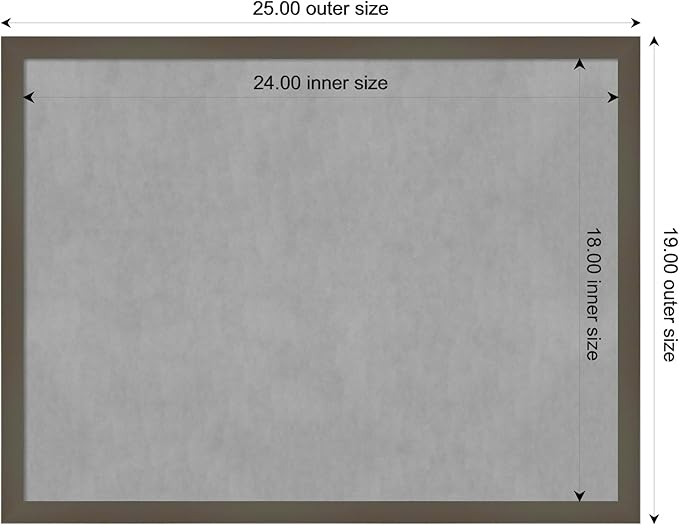 Amanti Art Grey Framed Magnetic Board 19x25 Medium Vision Board - Image 4