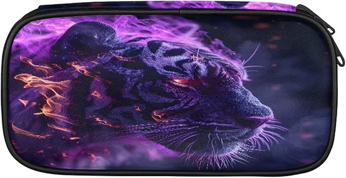 Pardick Tiger Animal Pencil Case，Big Capacity Pencil Pouch Coin Pouch - Image 2