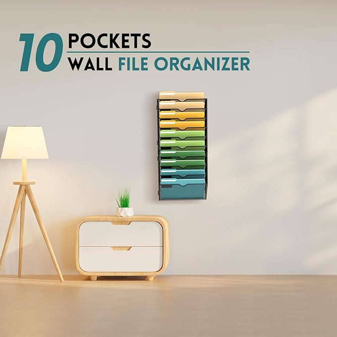 SUPEASY Wall File Organizer Mesh Office Mail Holder, Hanging Wall Organizer - Image 7