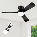 42'' black low profile ceiling fans with lights, main product view