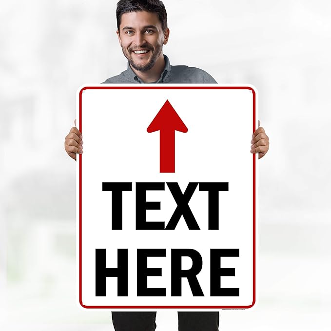 Custom Arrow, Custom Directional Sign, Up Arrow, 24x30 Inches, 55 mil thick - Image 2