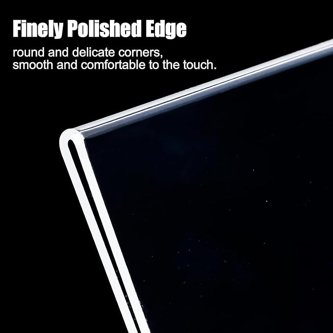 xydstay 12pack 8.5x11 Acrylic, L Shape Clear Plastic, Menu Holder, Unbreakable - Image 5