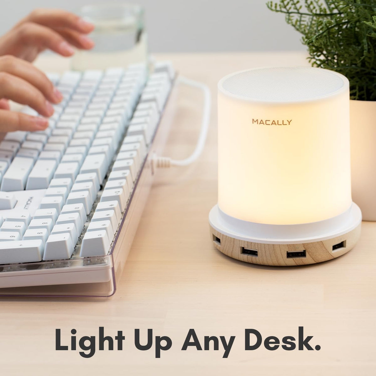 Macally Small Touch Lamps for Nightstand - Bedside Lamp with USB Port - 3 Way...
