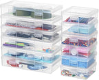 novelinks Stackable Plastic Clear Storage Box Containers - Image 2